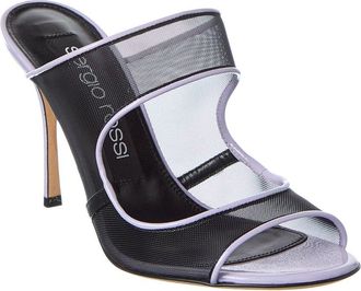 Sergio Rossi Godiva 90 Mesh & Patent Sandal