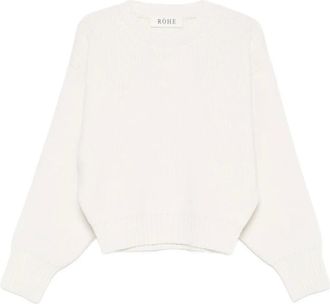 Róhe sculptural crew-neck sweater - White
