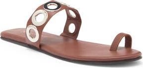 Jeffrey Campbell Riveted Slide Sandal in Cognac Silver at Nordstrom Rack, Size 10