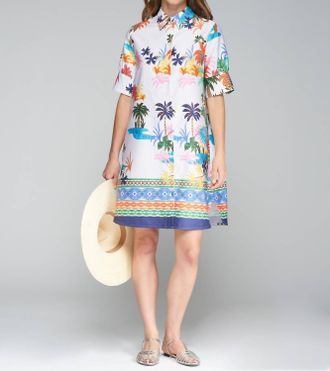 Vilagallo Hester Palmeras Greca Dress In Multi