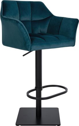 Clp Clp - Taburete De Bar Damaso Funda De Terciopelo Verde Negro