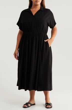 Renee C Short Sleeve Dress in Black at Nordstrom Rack, Size 2X