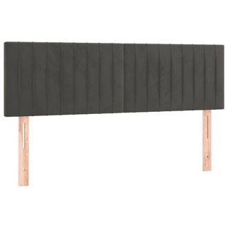vidaXL Cabecero Con Led De Terciopelo Gris Oscuro 144x5x78/88 Cm Vidaxl