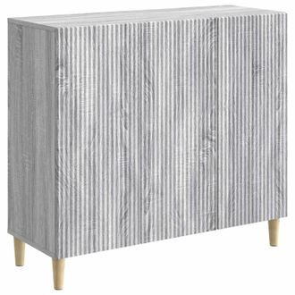 vidaXL Aparador Gris Sonoma 89 X 34,5 X 80 Cm Madera De Ingenier&iacute;a Vidaxl