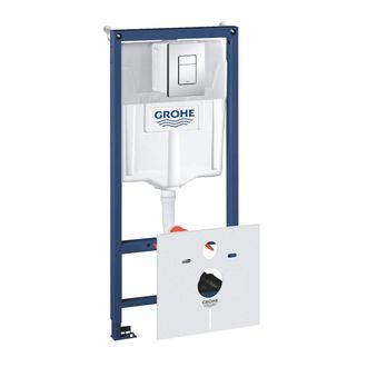 GROHE Pack Wc Bastidor Rapid Sl + Pulsador Skate Cosmopolitan Cromado + Fijaciones + Juego De Amortiguador De Ruido (38528001-1) - Grohe