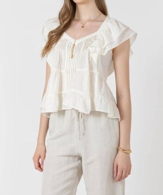 Dex Clothing Womens Tencel Blouse In White