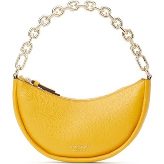 Kate Spade New York small smile pebbled leather crossbody bag in Sunglow at Nordstrom