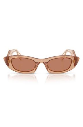 Prada 52mm Oval Sunglasses in Chocolate /Brown at Nordstrom