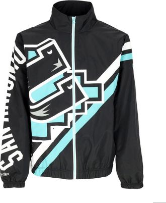 Mitchell & Ness NBA Exploded Logo Windbreaker Jas - Heren - Zomerjassen - Zwart - L - Polyester - Jassen