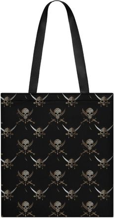 Generic Piratees Skull Tote Bag for Women Men Shoulder Bags Purses Pouch Handbags