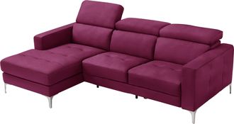 Egoitaliano Ecksofa »Matt, erstklassiger Sitzkomfort, aufwendige Detailverarbeitung, L-Form« mit verstellbaren Kopfteilen zum Relaxen