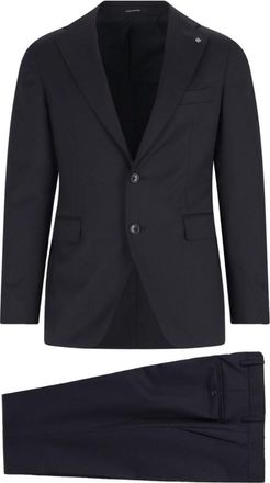 Tagliatore Double-Breasted Tailored Suit With Classic Navy Blazer