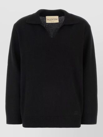 Valentino knit top ribbed cuffs and hem