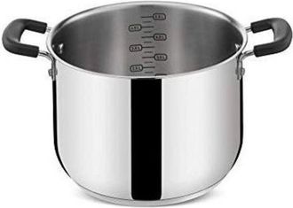 Lagostina Lagostina Pratica Pentola Alta 2 Maniglie per Induzione Grigio 20cm Acciaio 18-10