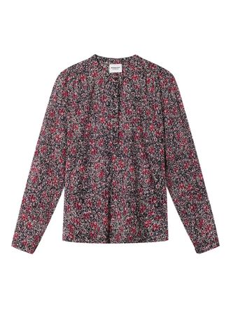 Isabel Marant MARIA blouse met bloemenprint - Zwart