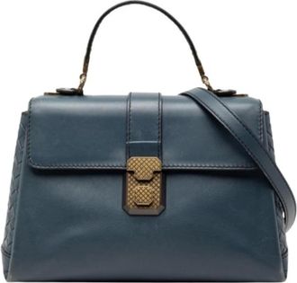 Bottega Veneta Pre-owned Handbags, female, Blue, Size: ONE SIZE Pre-owned Shoulder Bag