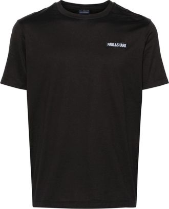 Paul & Shark photograph-print cotton T-shirt - men - Cotton - M - Black