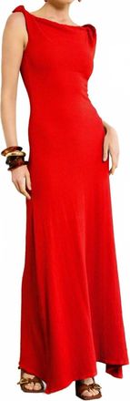Line & Dot Willow Jersey Dress In Red