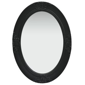 vidaXL Espejo De Pared Estilo Barroco Negro 50x70 Cm Vidaxl