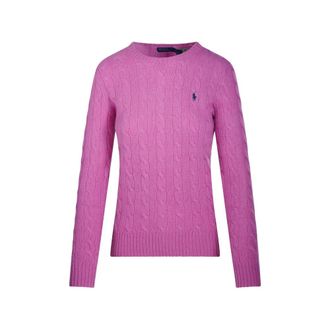 Ralph Lauren Cable-knit Embroidered-logo Sweater