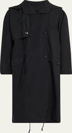 Christophe Lemaire Mens Light Hooded Trench Coat