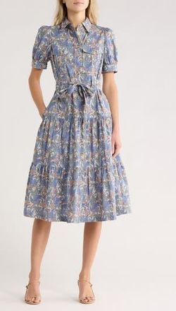 Derek Lam Buffy Utility Dress in Blue Multi at Nordstrom Rack, Size 00