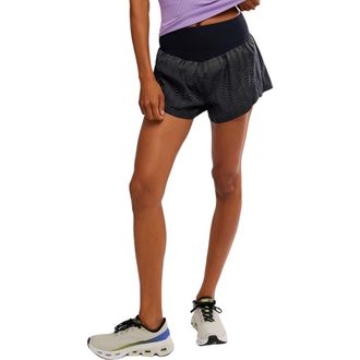 Free People FP Movement Carpe Diem Reflective Shorts in Black Combo at Nordstrom, Size X-Small