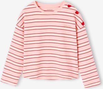 Vertbaudet M&auml;dchen Langarmshirt im Matrosenstil bonbon rosa