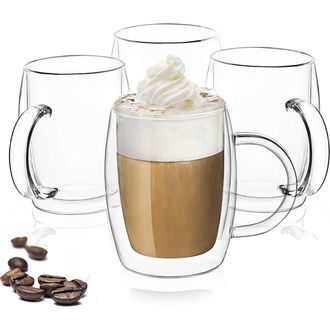 JoyJolt Aroma Double Wall Insulated Glasses - Set of 4 in Clear at Nordstrom Rack