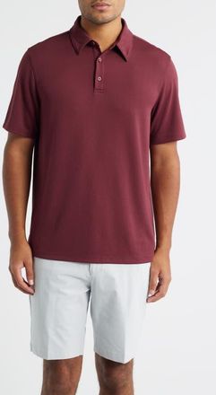 Zella Swing Golf Polo in Burgundy Tannin at Nordstrom, Size Xx-Large
