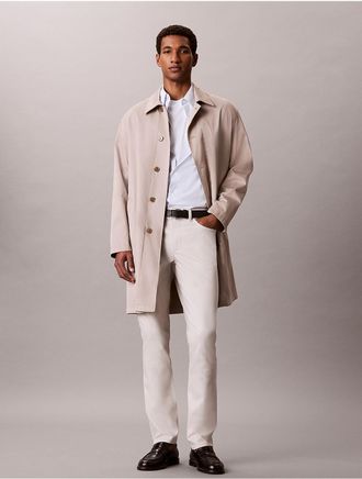 Calvin Klein Mens Slim Move 5-Pocket Pant - White/Natural - 29W x 30L