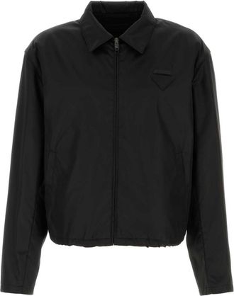 Prada Black Shirt Collar Jacket