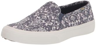 Keds Womens Double Decker Mosaic Canvas Sneaker, Blue, 5.5