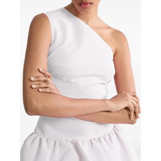 Patou One-Shoulder Bloomer Dress - White