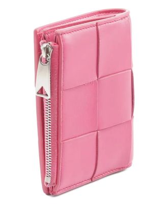 Bottega Veneta 2000s small Cassette Intrecciato leather wallet - Pink