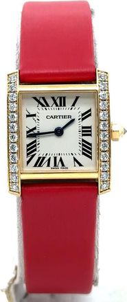 Cartier Pre-owned Cartier Tank Francaise Diamond Silver Dial Ladies Watch WE100131