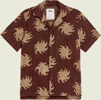 OAS Mens Cuba Terry Shirt In Mocha Ember