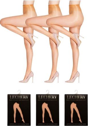 Lechery 3 Pairs of Glossy Sheer Tights in Caramel at Nordstrom, Size Small