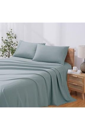 Modern Threads Solid 4-Piece Microfiber Sheet Set in Ocean at Nordstrom Rack, Size California King