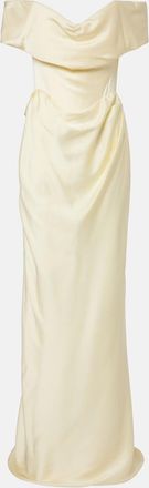 Vivienne Westwood Nova Cocotte draped satin bustier gown