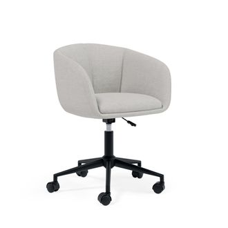 Koketto Home Silla de escritorio acolchada en gris claro