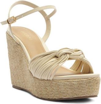 Arezzo Platform Wedge Sandal in Panacota at Nordstrom, Size 6.5