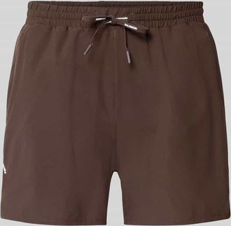 Salomon Shorts mit elastischem Bund und Eingrifftaschen in Dunkelbraun, Gr&ouml;&szlig;e L