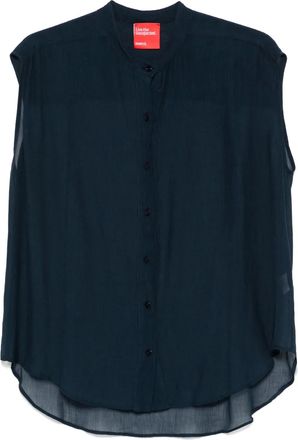 Merci Camicia semi trasparente - Blu