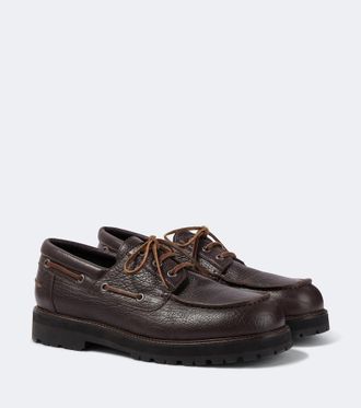 STUDIO NICHOLSON Guston leather boat shoes