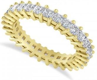 Allurez Princess Cut Diamond Eternity Wedding Band 14k Yellow Gold (2.32ct)