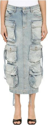 The Attico Dames, Rokken, Blauw, Maat: W27 Denim
