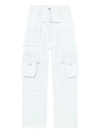 Off-white multiple-pocket cargo jeans - Blue