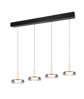 Trio Leuchten Lampada Sospesa Celeste Trio Nera 4 Vetri Led 3000k