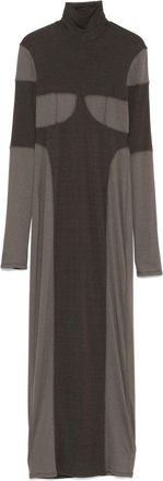 Nanushka Abito lungo con design patchwork - Verde